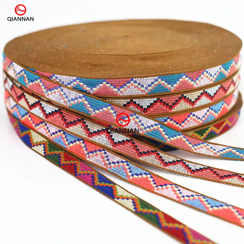 High-tenacity 20 mm polyester-cotton jacquard webbing for garments, shoes, bags, belts, and headwear